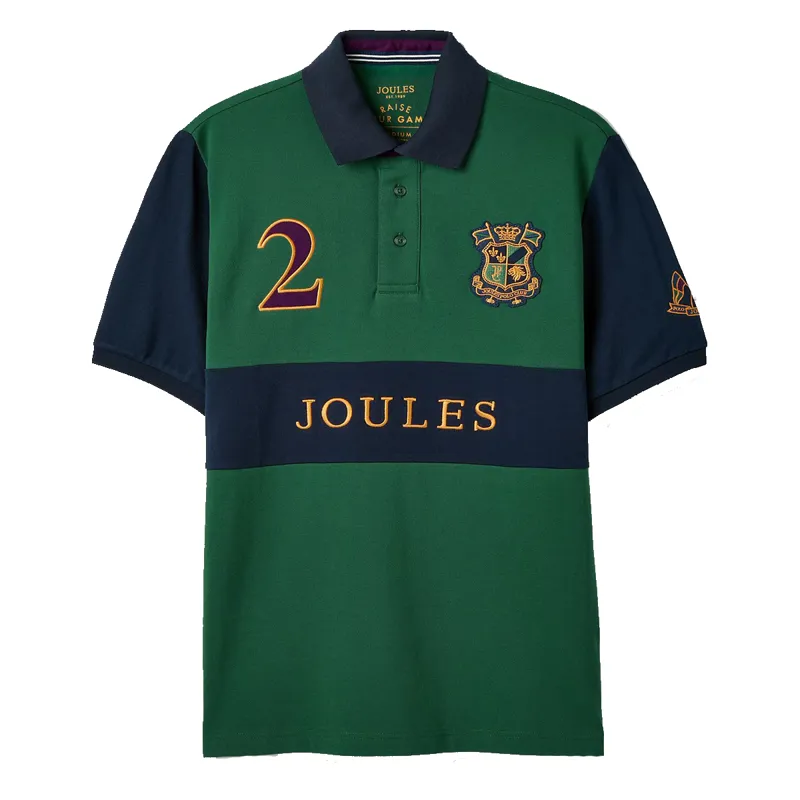Joules Men's Embellished Polo Shirt - Green